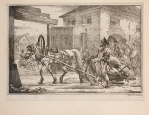 Riding out from the Gates by after Alexander Orlowski