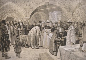 Welcome to the Tsarina after the Easter Matins by Alexander Andreyevich Chikin