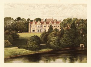 Keele Hall, Staffordshire, England, 1880 (engraving) by Alexander Francis (after) Lydon