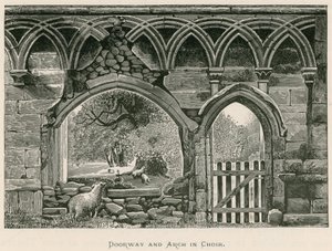 Bolton Priory, Doorway and Arch in Choir by Alexander Francis Lydon
