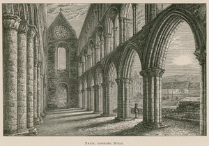 Jedburgh Abbey, Nave, looking West by Alexander Francis Lydon