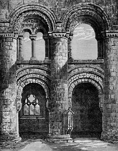 Norman Arches in Nave, Jedburgh Abbey, c1880