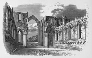 The Choir, Fountains Abbey, c1880