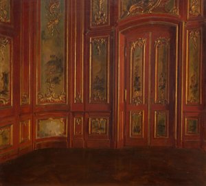 Interior Of A Room With Rococo Panelling by Alexander Friedrich Werner