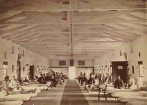 Armory Square Hospital, Interior of Ward K by Alexander Gardner.