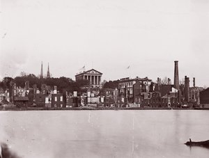 Ruins on North Bank of Canal, Richmond, 1865 by Alexander Gardner