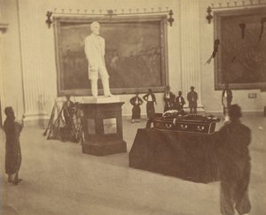 Thaddeus Stevens Lying in State in the Rotunda of the Capitol at Washington, 1867