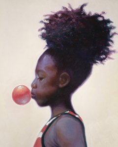 Girl Blowing Bubble Gum