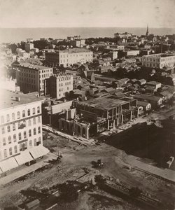 View east-southeast from the cupola of the courthouse in Chicago