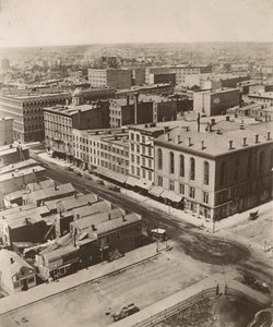 View northwest from the cupola of the courthouse in Chicago, 1858