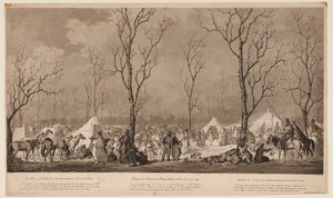 Bivouac of the Cossacks at the Avenue des Champs-Elysées in Paris on March 1814 by Alexander Ivanovich Sauerweid