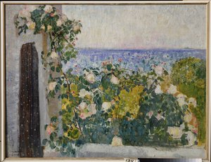 Flowers on the balcony in Rome (Italy) by Alexander Ivanovich Savinov