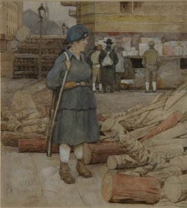 A Militia Woman by Alexander Ivanovich Vakhrameyev