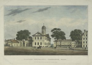 Harvard University, Cambridge, Mass., 1828 by Alexander Jackson Davis