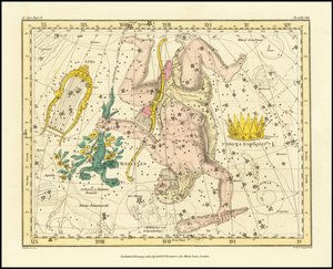 1822 - Corona Borealis, Hercules and Cerberus and Lyra by Alexander Jamieson