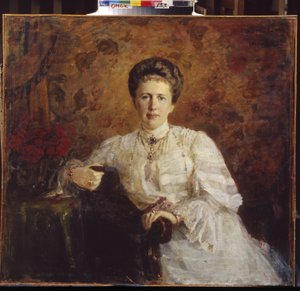 Portrait of Grand Duchess Elizaveta Mavrikievna of Russia by Alexander Mikhaylovich Leontovsky