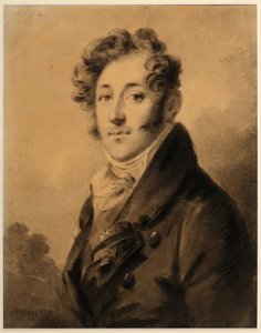 Portrait of Konstantin Yakovlevich Bulgakov (1782-1835) - Work by Alexander Molinari (1772-1831), Sanguine and chalk on paper, circa 1800