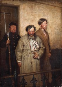 In a Courtroom by Alexander Nikanorovich Novoskoltsev