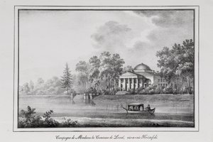 Summer House of Countess de Laval on the Aptekarsky Island, Series Views of Saint Petersburg, 1820s by Alexander Pluchart