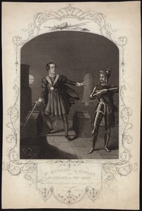 Mr Macready as Hamlet and Mr Stuart as The Ghost