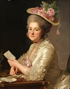 Portrait of Marie Emilie Cuivilliers, née Boucher by Alexander Roslin