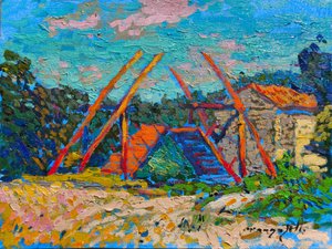 Vibrant Country Windmill