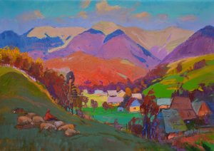 Vibrant Mountain Village by Alexander Shandor