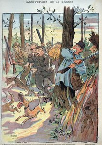 Opening of the Hunt - illustration by Alexander Stuart Boyd for Laughter n. 45 of 1895