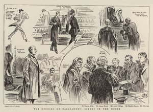 The Opening of Parliament, Scenes in the House by Alexander Stuart Boyd