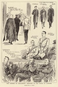 The Opening of Parliament, Sketches in the House of Commons by Alexander Stuart Boyd