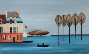 Village Waterside Rowboat