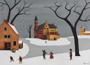 Whimsical Snowy Village