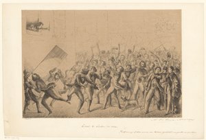 Celebrating Students Greet Their Idol Franz Liszt (Liszt in Leiden in 184*) (From the Past) by Alexander Ver Huell (signed by artist)