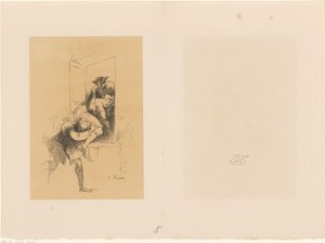 Man Being Lifted into a Carriage