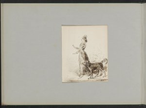 Walking Woman with Dog