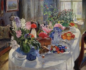 Easter Table. 1915-16 by Alexander Vladimirovich Makovsky