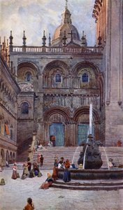 Cathedral of Santiago de Compostela, South Doorway by Alexander Wallace Rimington