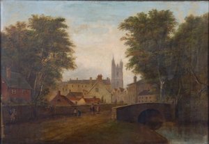 Cardiff from the North Road, c. 1784