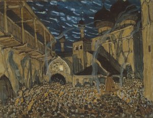 Stage Design for the Opera The Pskov Maiden by N. Rimsky-Korsakov