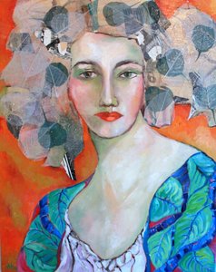 Vibrant Leaf Woman by Alexandra Higgins