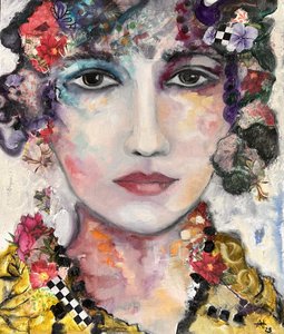 Whimsical Floral Portrait by Alexandra Higgins