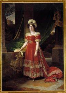 Portrait of the Duchess of Angouleme Marie Therese Charlotte of France known as Madame Royale (1778-1851). Painting by Alexandre Francois Caminade (1789-1862) 1827