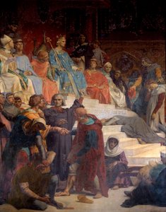 King Louis IX rendering justice
