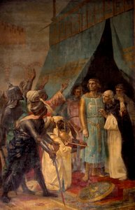 Seventh Crusade: King Louis IX (Saint Louis) (1214-1270) in Jerusalem. Painting by Alexandre Cabanel (19th century)