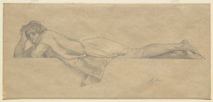 Study for "The Florentine Poet" by Alexandre Cabanel