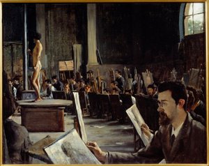 The workshop of the painter Alexandre Cabanel at the Ecole des Beaux Arts