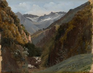 High Mountain Valley in the Bernese Alps