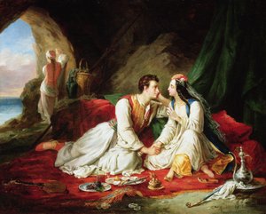 Byron as Don Juan, with Haidee