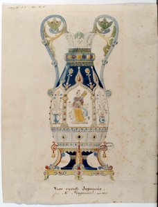 Japanese Carafe Vase by Alexandre Evariste Fragonard