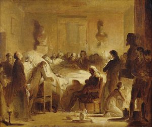 The Last Moments of Charles-Ferdinand of France in the Administration Room of the Paris Opera House, 14th February 1820 by Alexandre Evariste Fragonard